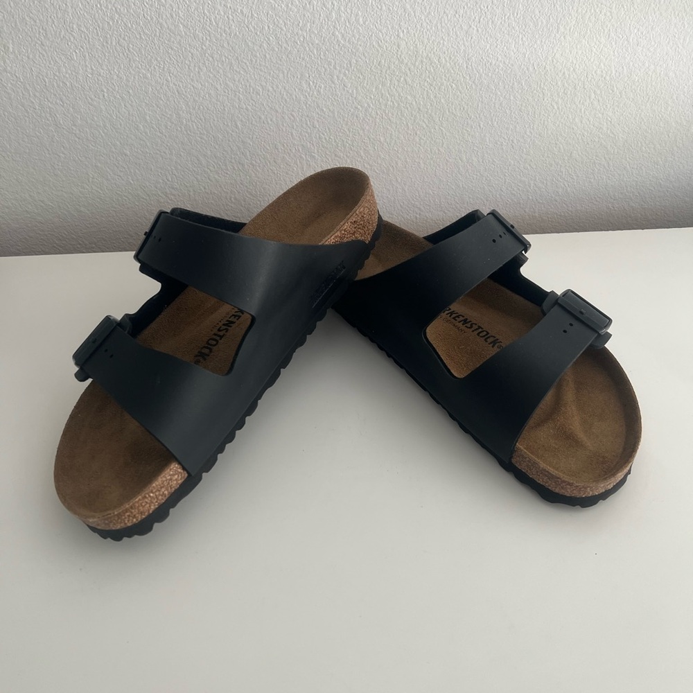 Birkenstock Black Arizona Two-Strap Sandals